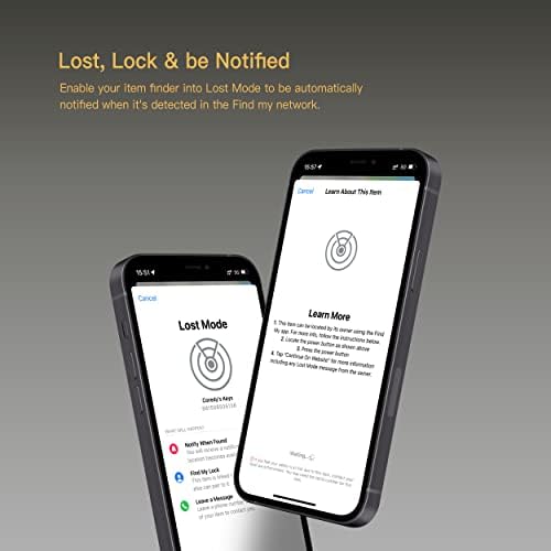 COREDY Bluetooth Tracker, funciona com a Apple Find My, Key Finder e Item Locator com indicador de luz eletrônica,
