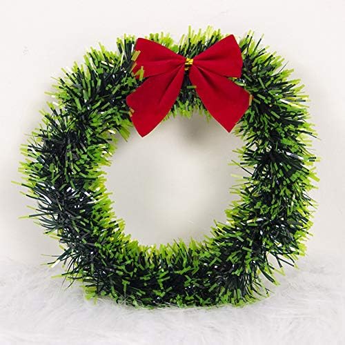 Koqwez33 Garland de Natal Greante, 16 cm PVC Color brilhante Xmas Garland Ring Pingente Home Janela Exibição de ornamento pendurado