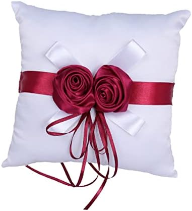 Travesseiros quadrados de abaodam travesseiros decorativos travesseiros para meninos anel de casamento anel de portador travesseiro