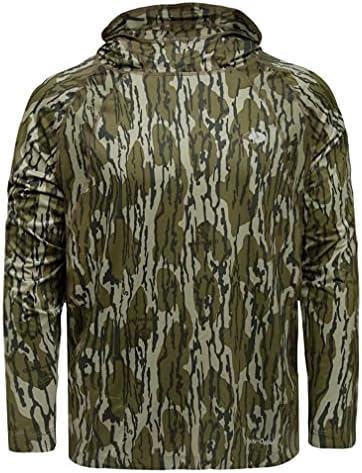 Mossy Oak Men's Camo Hoodie Camisas de caça leves