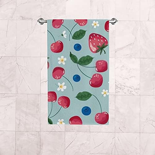 Toalhas de cozinha de banheira Vantaso Frutas de morango de cereja 2 pacote 2 pacote de pacote macio rápido seco super absorvente banheiro