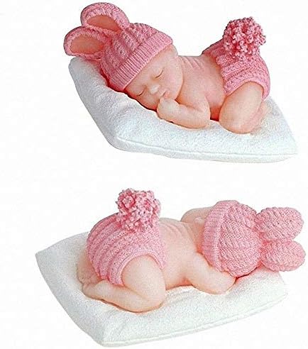 Moldfun 3d adormecida bebê com um molde de sabão de travesseiro molde de silicone para fondant, decoração de topper de bolo, barra