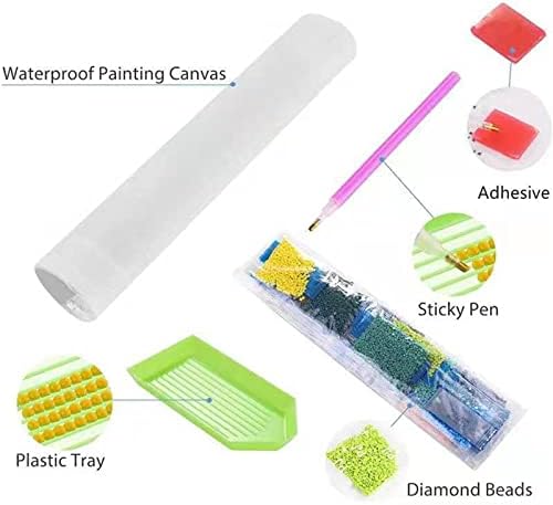 Kits de pintura de diamante 5D DIY para adultos, pinturas de bordados de broca completa de broca de broca de strass com pintura