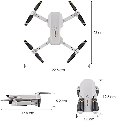 Ujikhsd Drones dobráveis ​​com câmera HD 4K para adultos, quadcóptero RC, altitude Hold, Modo sem cabeça, aeronave de 4 eixos