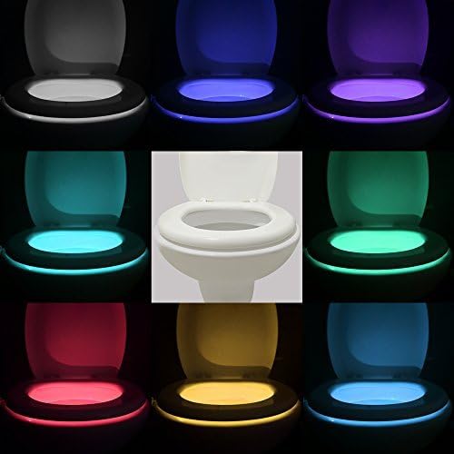 Sensor de movimento de 16 cores do vinto Luz da noite do banheiro LED, luzes do vaso sanitário, gadgets frios, escurecimento