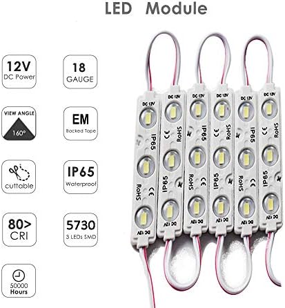 Módulo LED, luzes de substituição para infláveis ​​Branco 20pcs 9,8 ft 5730 SMD 150lm por LED Módulo IP65 Imperatível de Natal Infláveis