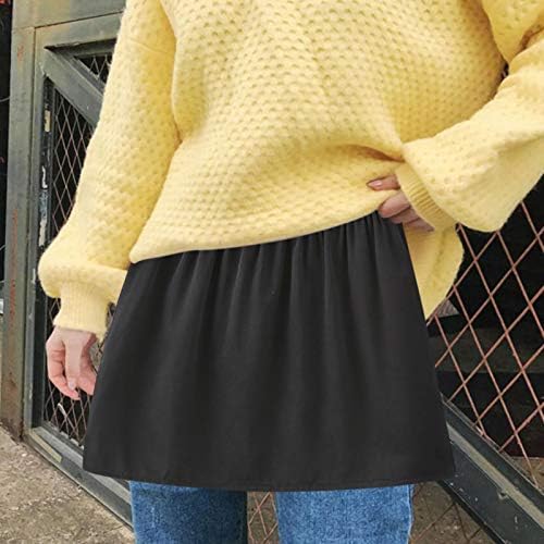 Fashion Women's Shirt Extender Meio Sheer Plus Size Stripe Slip Printing Short Scurt Extender Mini Skirt