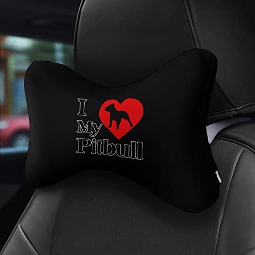 I Heart My Pit Bull Bull Cog Neck Pillow 2 PCs Cabeça de cabeça respirável Rest Chopse