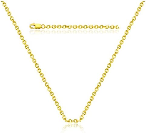 Cadeia de ligação a cabo em abundância em ouro amarelo de 18k -16 polegadas