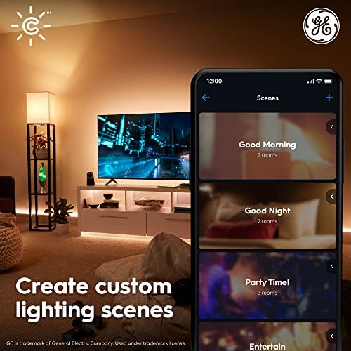Iluminação GE Cync Smart LED Bulb, branca macia, Bluetooth e Wi-Fi ativado, Alexa e Google Assistant Compatível, a embalagem pode variar