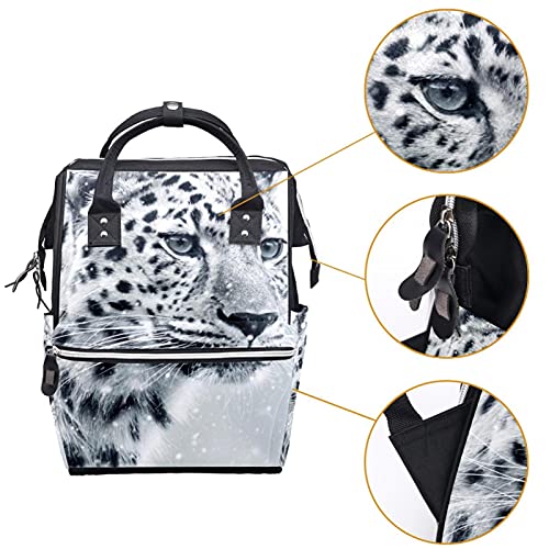 Leopard Cheetah Animal World Animal Bolsa Bolsas de Modinha Mummy Backpack de grande capacidade Bolsa de enfermagem Bolsa de viagem
