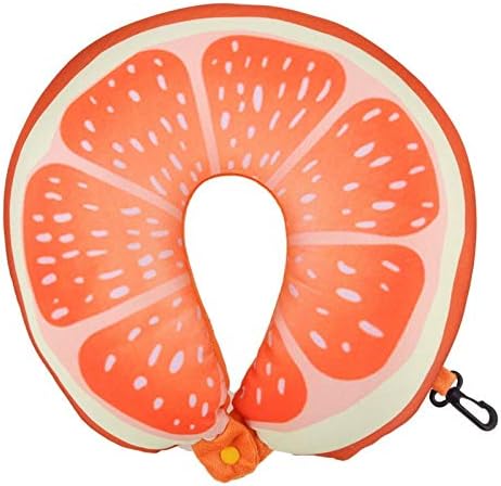 Ana_DSB Creative Watermelon Travel travesseiro Proteção do pescoço Fruta U Nanopartículas em forma de travesseiro Limão