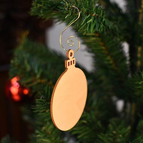 Ornamentos de Natal de Cualfec ganchos cabide de árvore de Natal ótima para decoração de árvores de Natal - 120 /ouro
