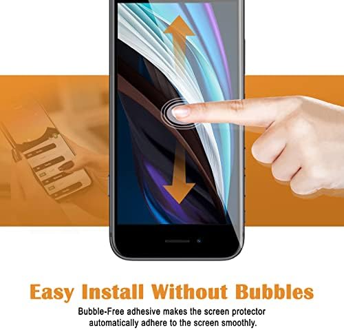 Protetor de tela de pacote KKEIKO Compatível com iPhone SE 2022 / iPhone SE 2020 / iPhone 7 / iPhone 8 / iPhone 6 / iPhone 6s,