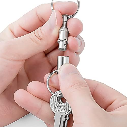 Aswewamt 8 pacote de liberação rápida destacável Puxar a chave dos anéis de chaves de chave de chave de chave de chave,