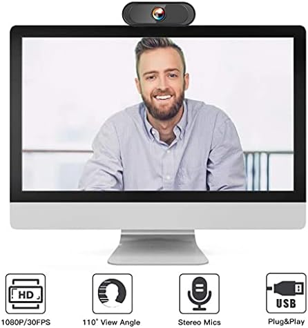 Walnuta Full HD Webcam USB com Mic Mini Computer Camera, Flexível Rotativo para Laptops Desktop Webcam Camera Online Education