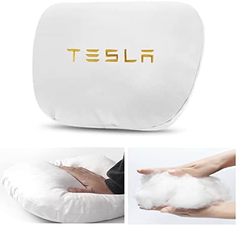 Kasato Tesla Crente de cabeça travesseiro, travesseiro de pescoço Tesla para Tesla Modelo 3/Y/S/X Suporte ao pescoço Almofada,