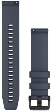 Garmin Liberação rápida 20 banda de relógios, granito azul silicone com hardware de aço inoxidável preto,