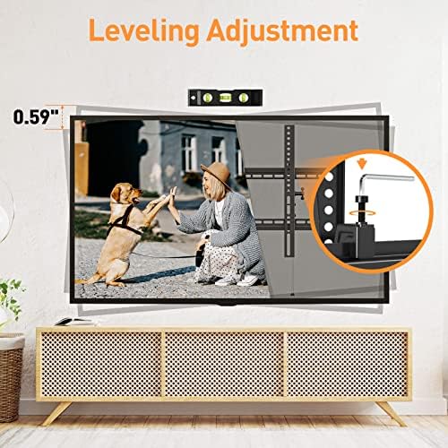 Montagem de parede de TV TV YD1007 para TVs de tela plana de 42-70 polegadas, com VESA 600x400mm, segura até 100 libras. YD3004