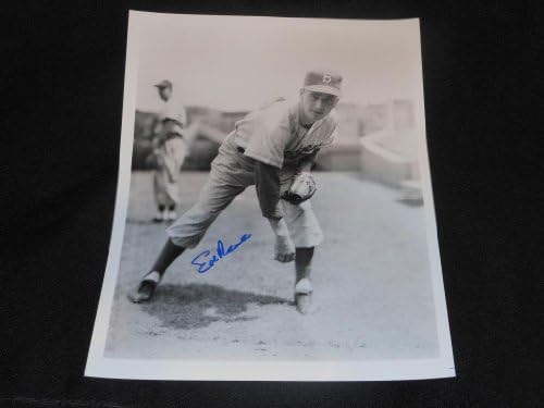 1955 Brooklyn Dodgers Ed Roebuck assinou o vintage 8x10 Autograph Photo JB5