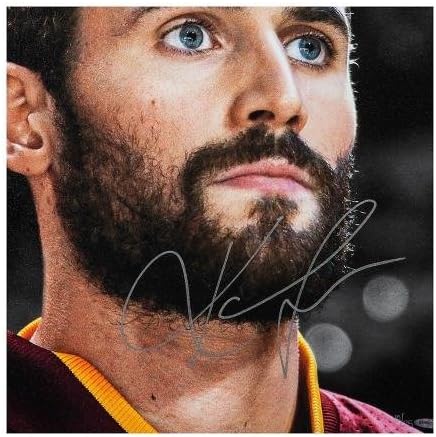 Kevin Love autografou de perto e pessoal 20 x 24 lona - Deck superior - ART Autografada da NBA