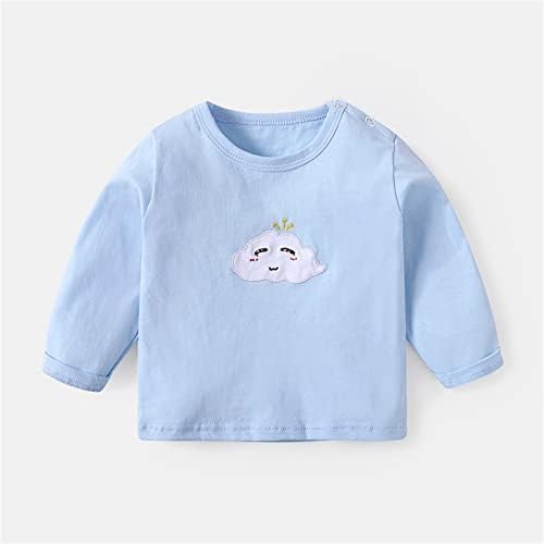 Crianças crianças crianças bebês bebês meninos meninas desenho animado manga longa algodão camiseta blusa tops de roupas