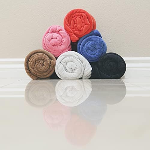 Safes Solid Flope Blanket Plush arremesso de 50 x 60 - rosa