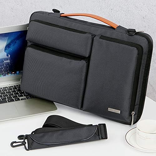 Lacdo Bolsa de ombro para laptop para laptop de 15,6 polegadas, 360 ° Sleeve protetora Compatível com estojo de transporte 15-15.6