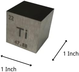Cubo de titânio 1 elemento de titânio cubo de metal para coleta de elementos Coleção de tabela periódica