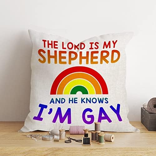 O Senhor é o meu pastor de travesseiro de travesseiro de travesseiro de travesseiro de gênero igualdade de gênero LGBTQ Orgulho gay