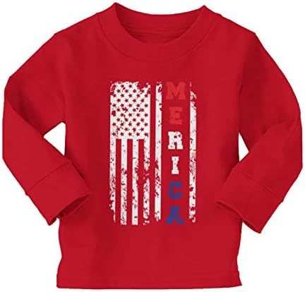Bandeira de Merica EUA - 4 de julho America Infant/Toddler Cotton Jersey T -shirt