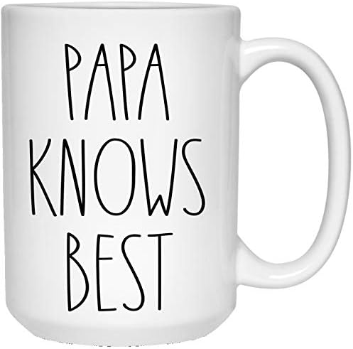 Papa sabe melhor caneca de café - Papai Sabe Melhor Caneca - Papa Presentes de Aniversário Cuple