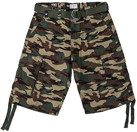 Shorts de carga casual de fitscloth masculino - calça de bolso de utilidade de utilidade de utilidade de utilidade