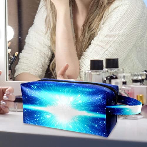 Tbouobt Gifts For Men Mulheres Bolsas de maquiagem Pombas de higiene pessoal pequenas sacolas cosméticas, universo azul estrela galáxia