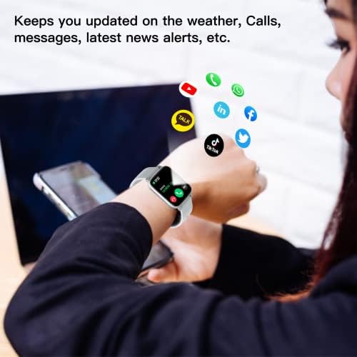 YPADDBU 1.7 '' Relógio inteligente com resposta/faça chamadas para homens, smartwatches compatíveis com telefones Android/iOS,