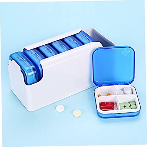 Hemotão 1 Conjunto 28 Mini recipientes para recipientes de viagem Mini Caixa de farmácia Caixa de organizações de vitamina