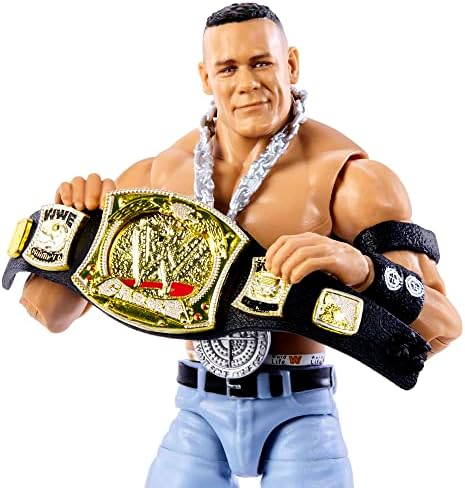 Mattel WWE John Cena Elite Collection Action Figura, Articulação de luxo e detalhes semelhantes a vida com acessórios icônicos, 6 polegadas