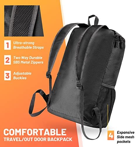 Caminhando Backpack Proof Water Proof Lightweight Packpack para camping de viagens portátil para caminhada portátil Daypack 20L