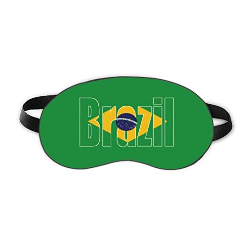 Nome da bandeira do país Brasil Sleep Eye Shield Soft Night Blindfold Shade Cover