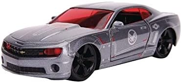 Jada Toys Hollywood Rides Marvel Avengers War Machine inspirado em 2010 Chevy Camaro 1:32 Veículo de brinquedo de escala de