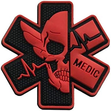 Tactical PVC Patch 3D Badge Medic Patch para Caps Bags Apliques Fixer emblem