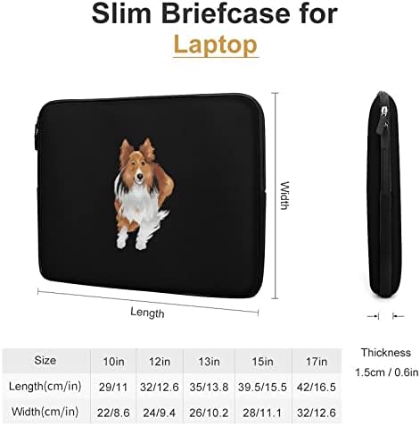 Sheltie Collie Shetland Sagão de laptop Sheepdog Saco de capa de capa de capa de caixa transportada Caso de proteção