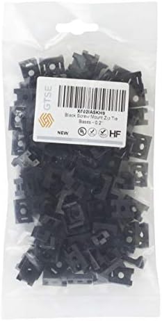 GTSE 100 pacote de suportes de parafuso preto, gravatas com até 0,35 de largura, âncoras de gravata do tipo sela