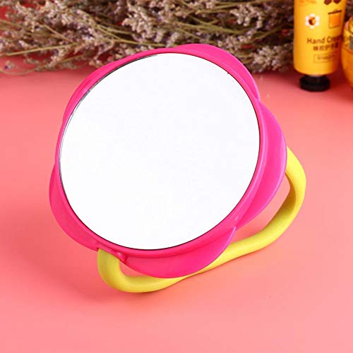 Espelho de maquiagem espelho de maquiagem da moda portátil belo formato de flor flexível espelho cosmético