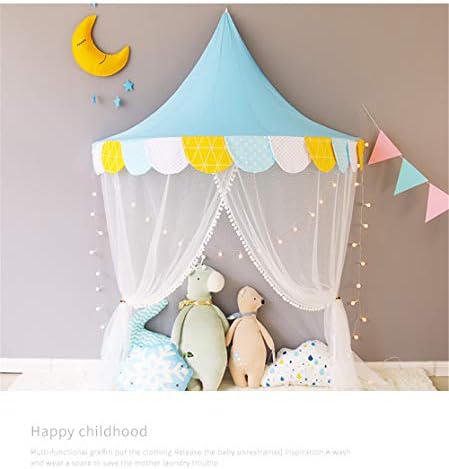 Cdybox Princess Bed Canopy Interior penduramento tocador de brincadeira para crianças Doll House Reading Canto Half Lua Tent