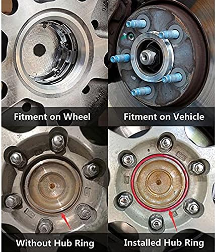 Vlaoschi Red Alloy Aluminium Hub Rings Centric 71,5 a 78,1 - Ringos hubcentric de roda de desempenho para hub de veículo