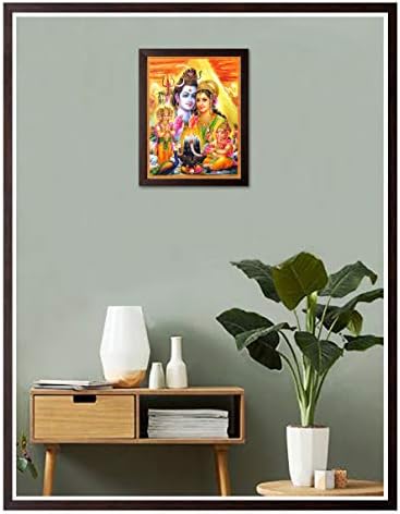 Art n Store Lord Shiva, Mata Parvati, Kartik com Ganesha, HD Imprimida Religiou