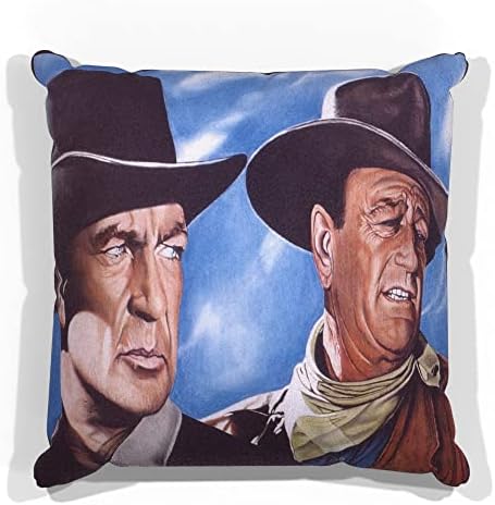 Coop & Duke 2 Faux Suede Sofá Pillow do desenho e pintura do artista Mike Bennett 18 x 18.
