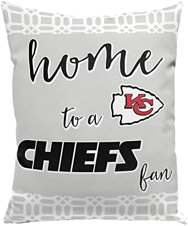 Northwest NFL Kansas City Chiefs Sweet Home Fan Pillow, cores da equipe, 15 x 12