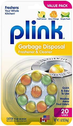 Limpador e desodorizador de descarte de lixo Plink 90, limão, 10 contagem